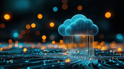 A search engine situated in the cloud that uses sky-based data streams