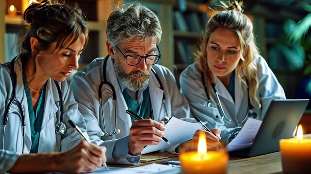 Physicians talking about questionable findings
