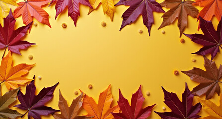 Fototapeta premium autumn leaves border