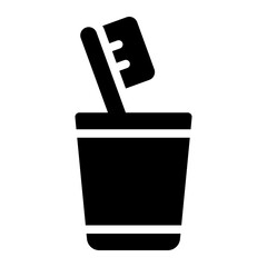 toothbrush glyph icon