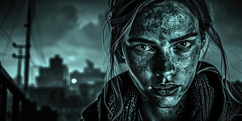 Obraz premium scary halloween zombie