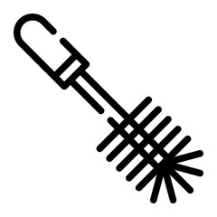 toilet brush line icon