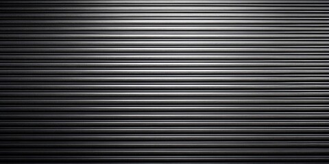 Obraz premium Panorama of black corrugated metal background with a textured surface , corrugated, metal, black, background