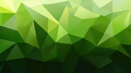 Obraz premium Vibrant green banner featuring polygonal triangles, perfect for modern, cartoony style designs.