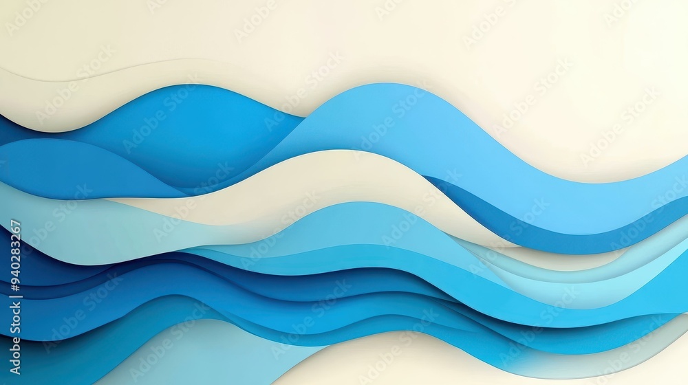 Poster dive into a serene wave of blue hues with this abstract background, perfect for modern design projec