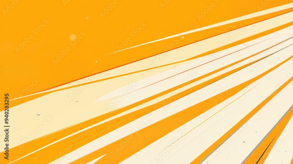 Poster Bright rays burst forth in a pop art style, featuring a vibrant yellow retro background that adds depth and texture.