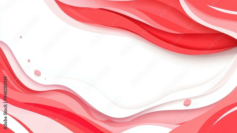 Poster a vibrant red and white abstract vector background perfect for adding custom text, featuring modern 