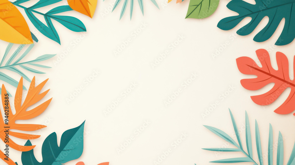 Poster a modern a mockup with a clean layout, featuring a white bounding box and playful textures in a vibr