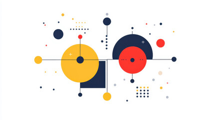 Obraz premium Explore the four quadrants and points in the Cartesian coordinate system with this fun, modern illustration