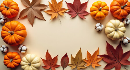 Fototapeta premium autumn leaves border