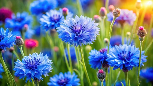Close-up of vibrant corni flowers blooming in a spring garden, spring, corni flowers, vibrant, blooming, garden, nature, floral