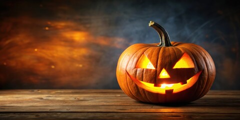 Spooky carved pumpkin glowing on Halloween night, spooky, carved, pumpkin, glowing, Halloween, night, jack-o-lantern