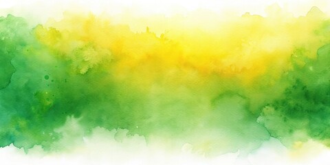 Fototapeta premium Abstract yellow green watercolor background, watercolor, abstract, yellow, green, paint, texture, vibrant, backdrop