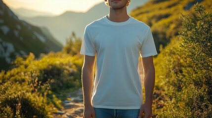 Model in White Shirt