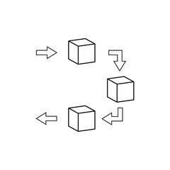 FIFO Icon - Goods Management Vector, Sign and Symbol for Design, Presentation