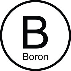 Obraz premium chemical periodic icon boron