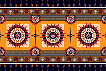 Seamless Decorative Boho Ancient Hand Drawn Ethnic Pattern. Geometric ethnic patterns with simple shapes and beautiful color palettes. business cards, invitation cards, posters, textile printing.