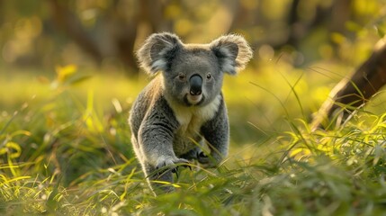 Fototapeta premium A young koala bear, known as a joey,