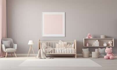 Pure Elegance Hyper-Realistic Minimalist Kids' Room