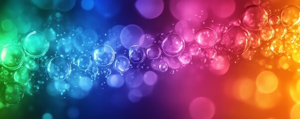Rainbow Bubbles Abstract Background, bokeh , bubbles , abstract , colorful