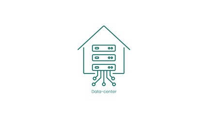 Data Center Infrastructure Vector Icon Illustration