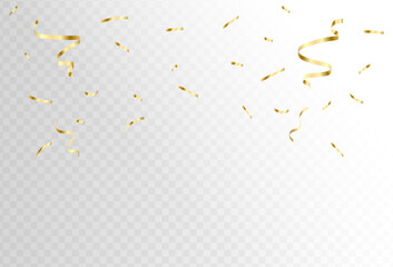 Celebration background with beautiful golden confetti vector illustration. wavy.simple design ,soft color. eps 10