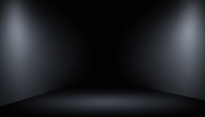 Naklejka premium Abstract luxury plain blur grey and black gradient used as background studio wall for display your products 8