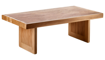 Simple vintage wooden table isolated on white background