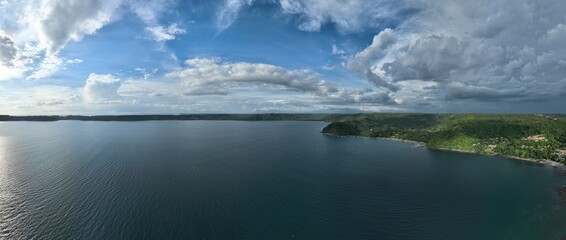 Aerial View of Playa Panama and Bahia Culebra in Guanacaste, Costa Rica