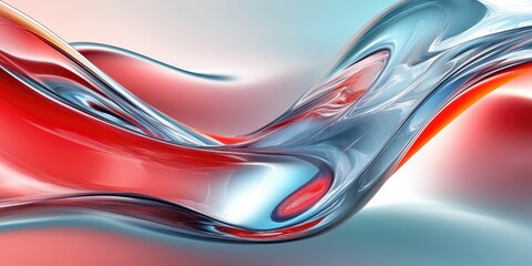 Abstract Liquid Wave Digital Art