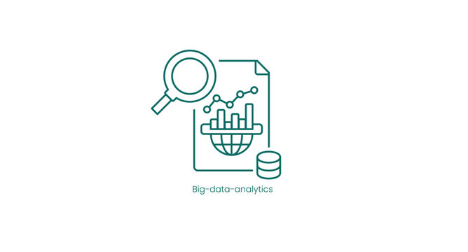 Big Data Analytics Insights Vector Icon