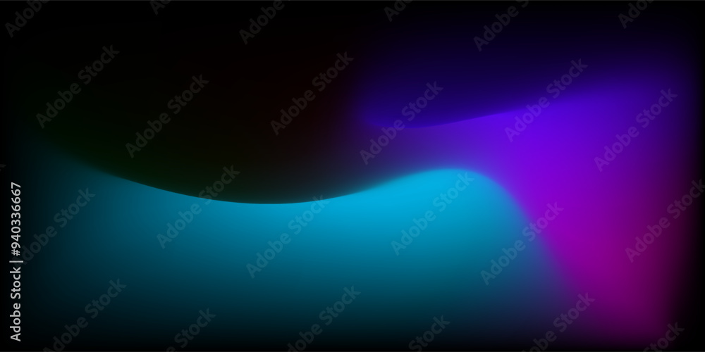 Aufkleber abstract vector colorful gradient background with flowing purple, blue, and teal colors blending smo