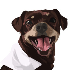 portrait of a person with a dog