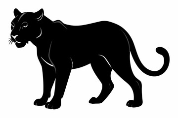 Fototapeta premium Panther vector silhouette, leopard silhouette panther, puma, vector illustration