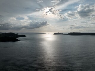 Aerial View of Playa Panama, Bahia Culebra and Peninsula Papagayo in Guanacaste, Costa Rica