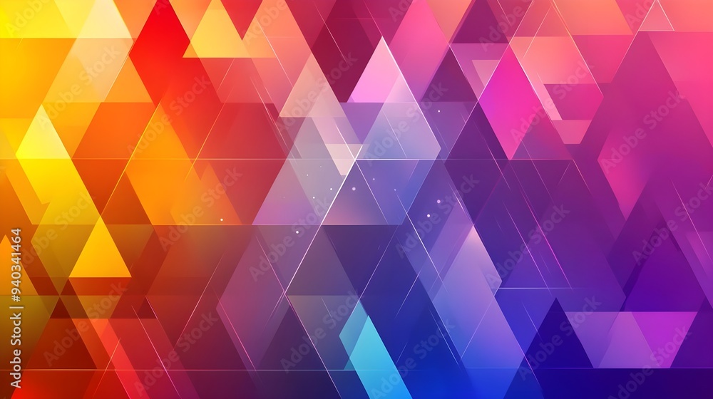 Poster abstract colorful triangle geometric background