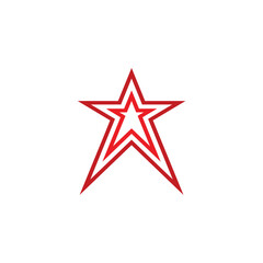 red star on white