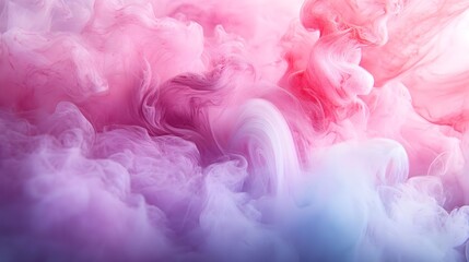 Abstract Pink and White Smoke Background