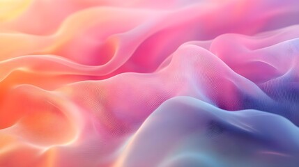 Fototapeta premium Abstract Wavy Background, Pastel Colors, Soft Focus
