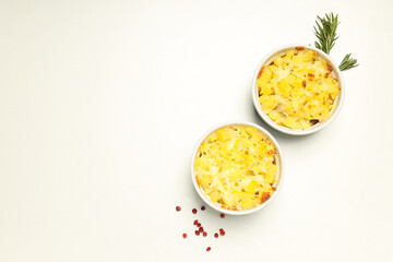 Concept of tasty and delicious homemade food - potato casserole