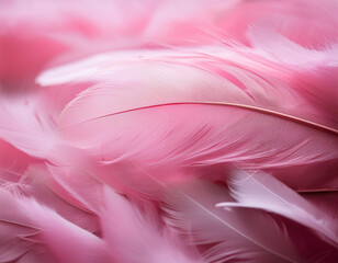 Close-up shots of delicate feathers with soft focus, highlighting their ethereal and gentle qualities.