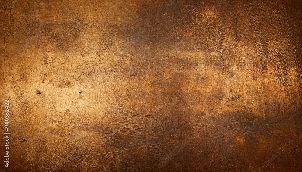 Wall mural metal old grunge copper bronze rusty texture, gold background effect wallpaper