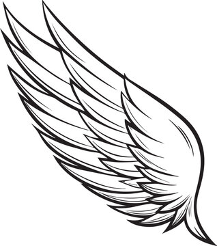 recommend clip art: wing line art vector
