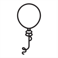 Fototapeta premium Balloon Icon. symbol silhouette vector on a white background