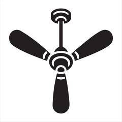 Obraz premium Celling fan icon clipart avatar logotype isolated vector illustration silhouette on a white background
