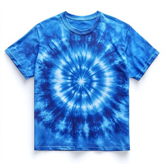 Trendy Blue Tie-Dye T-Shirt for Casual Summer Fashion