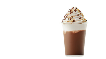 Chocolate Milkshake with Whipped Cream and Chocolate Drizzle