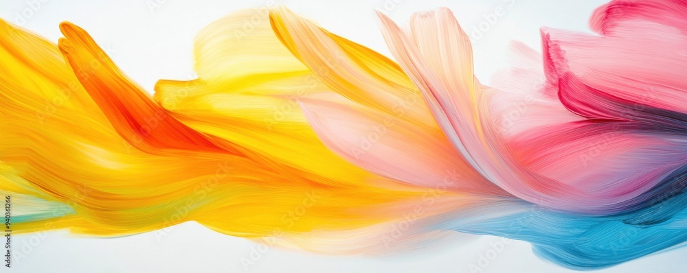 Poster vibrant color swirl creating a beautiful abstract design, perfect for background use in creative pro