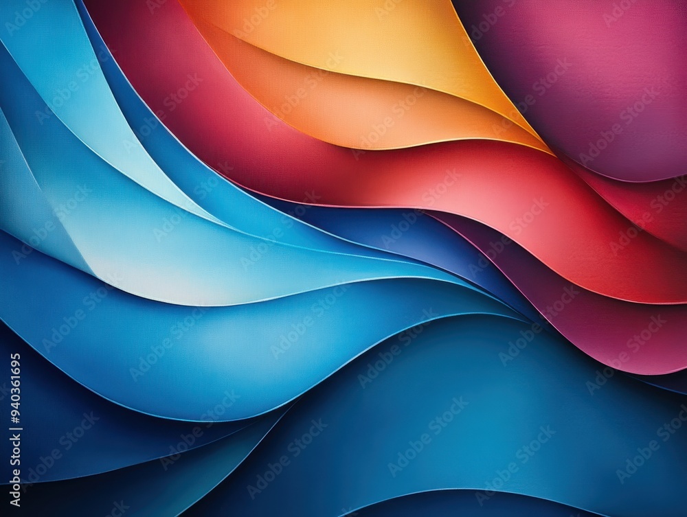Poster vibrant waves of color blend together, creating a dynamic abstract background that inspires creativi