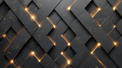 Sci-fi wallpaper featuring a dark background with hexagonal shapes and bright sparkles emulating the